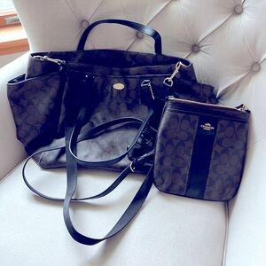 Coach diaper bag with matching handbag. Neither ever used